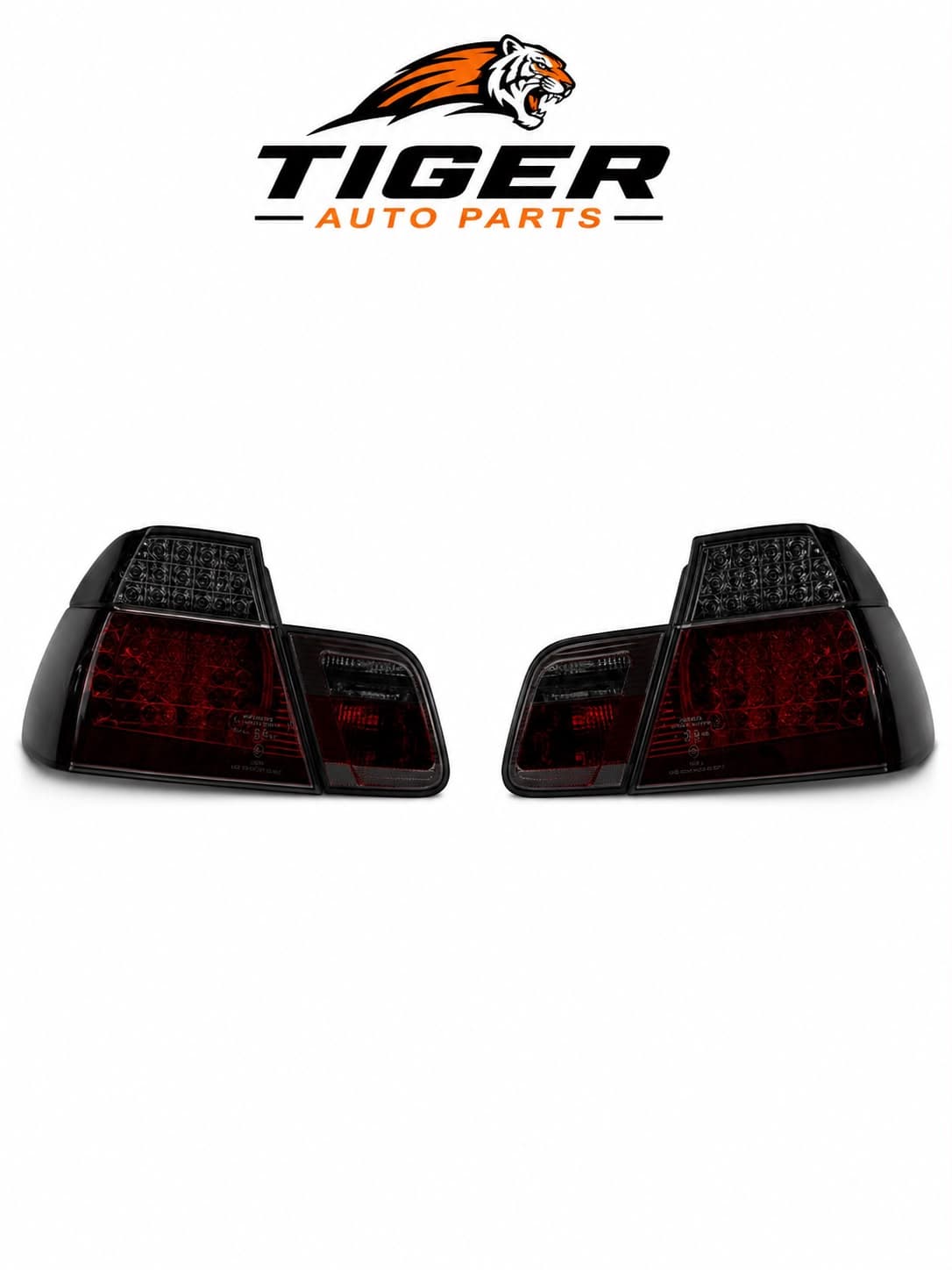 BMW 3-SERIE E46 01-05 ACHTERLICHTEN SET ROOD WIT SMOKED