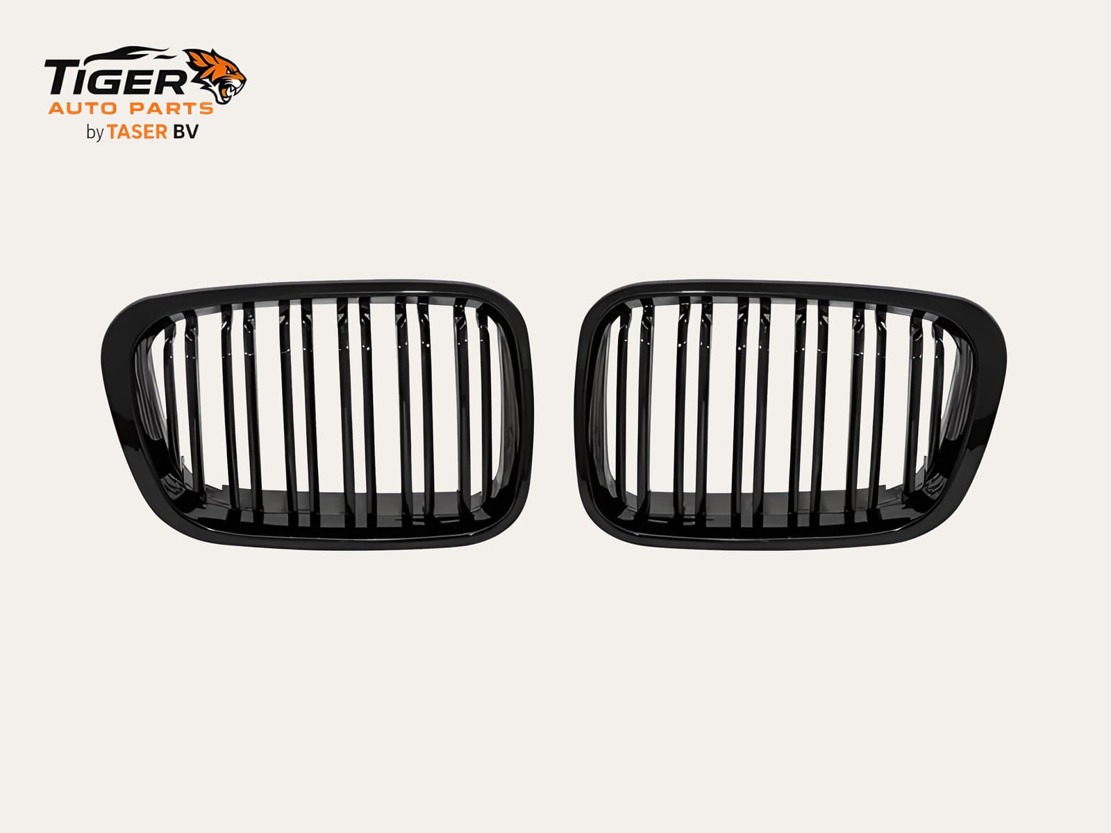 BMW 3-SERIE E46 Sedan / Touring 98-01 Dubbelspijls glanzend zwarte grillen SEDAN EN TOURING