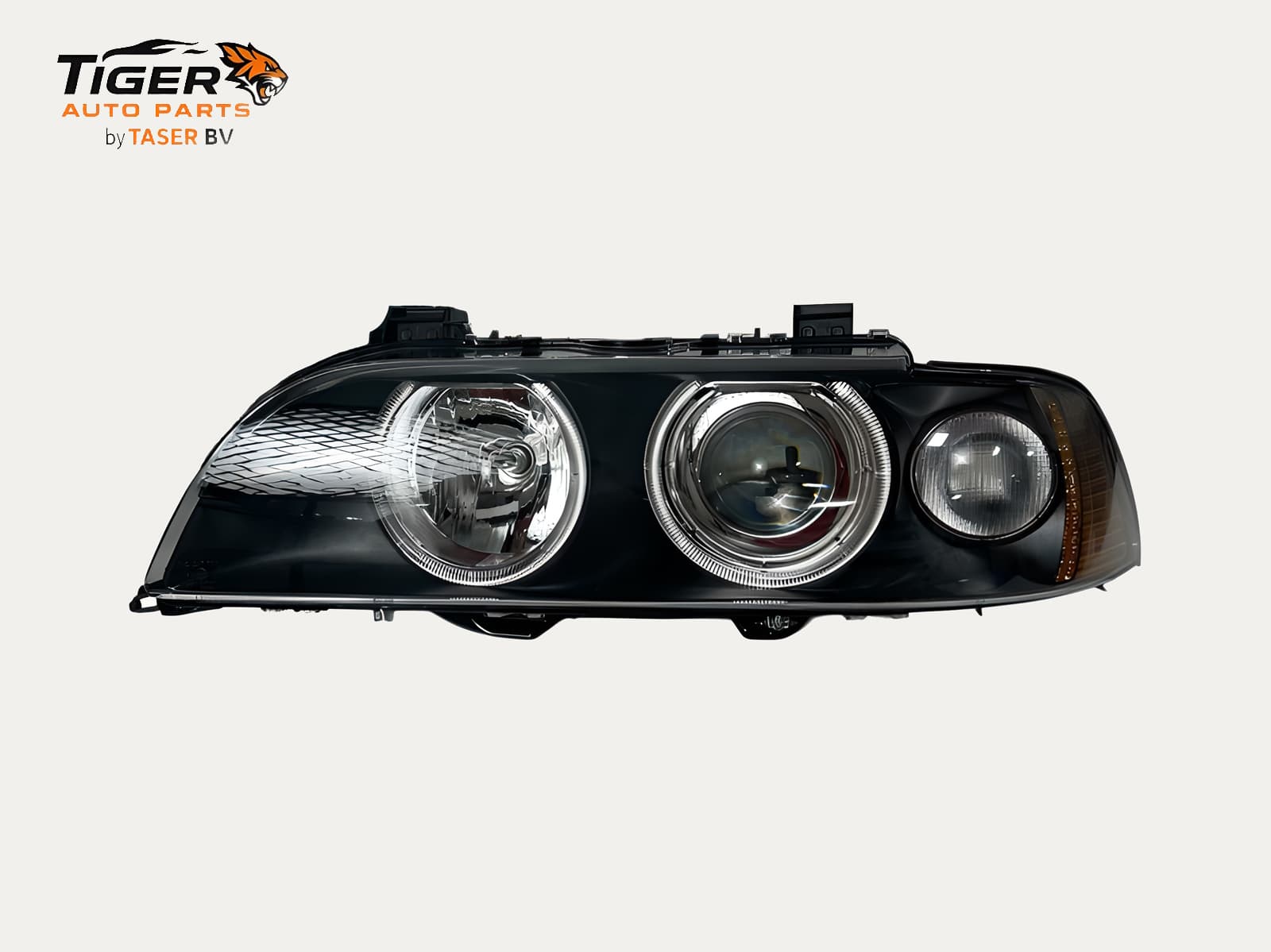 BMW E39 koplamp links Hella-type met oranje knipperlicht (1996-2003)