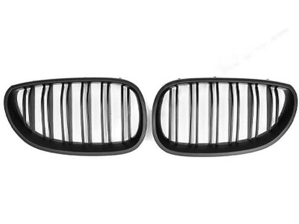 BMW 5-SERIE E60 / E61 SEDAN / TOURING 03-10 Dubbelspijls glanzend zwarte grillen