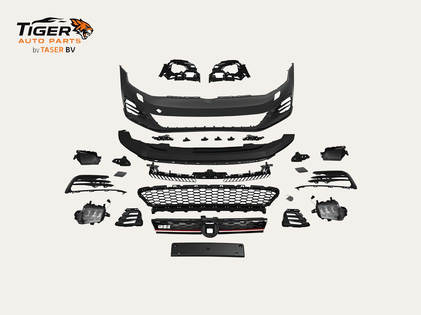 Volkswagen Golf 7 GTI-look voorbumper set 2012-2017 facelift 7.5 stijl