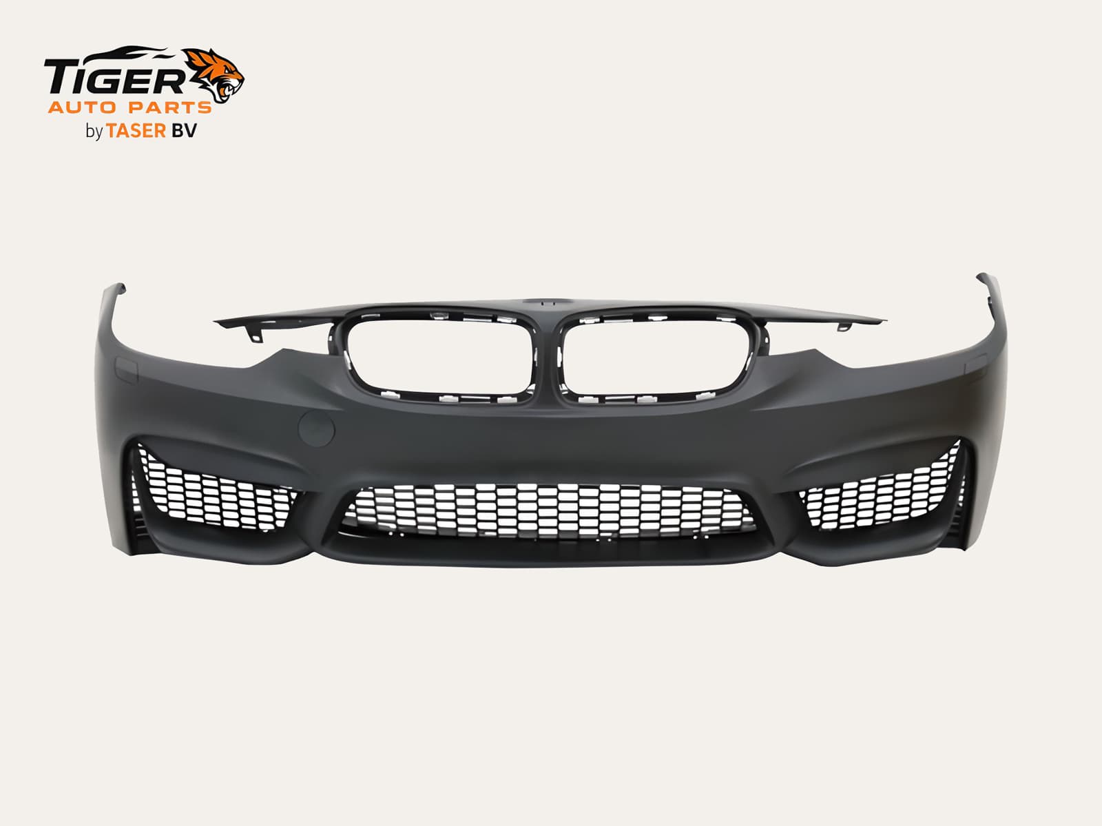BMW 3-SERIE F30 / F31 12-18 VOORBUMPER COMPLETE ///M3 CHINA-TYPE STIJL, MET KOPLAMPSPROEIERS, ZONDER MISTLAMPGATEN