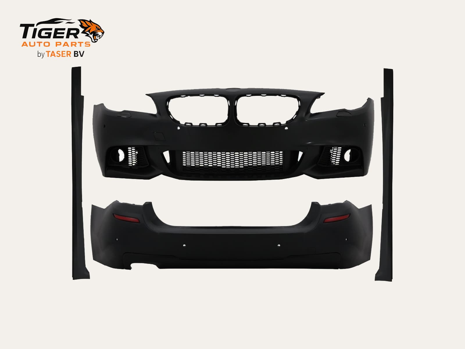 BMW F10 LCI 2013-2017 bodykit compleet M-Tech met PDC dubbele uitlaat links