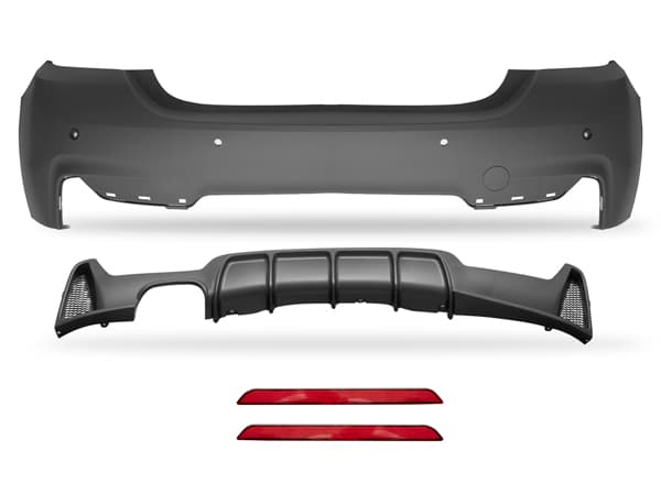 BMW F32 F36 LCI M-Tech Achterbumper Compleet PDC Dubbele Uitlaat Links 2013-2020