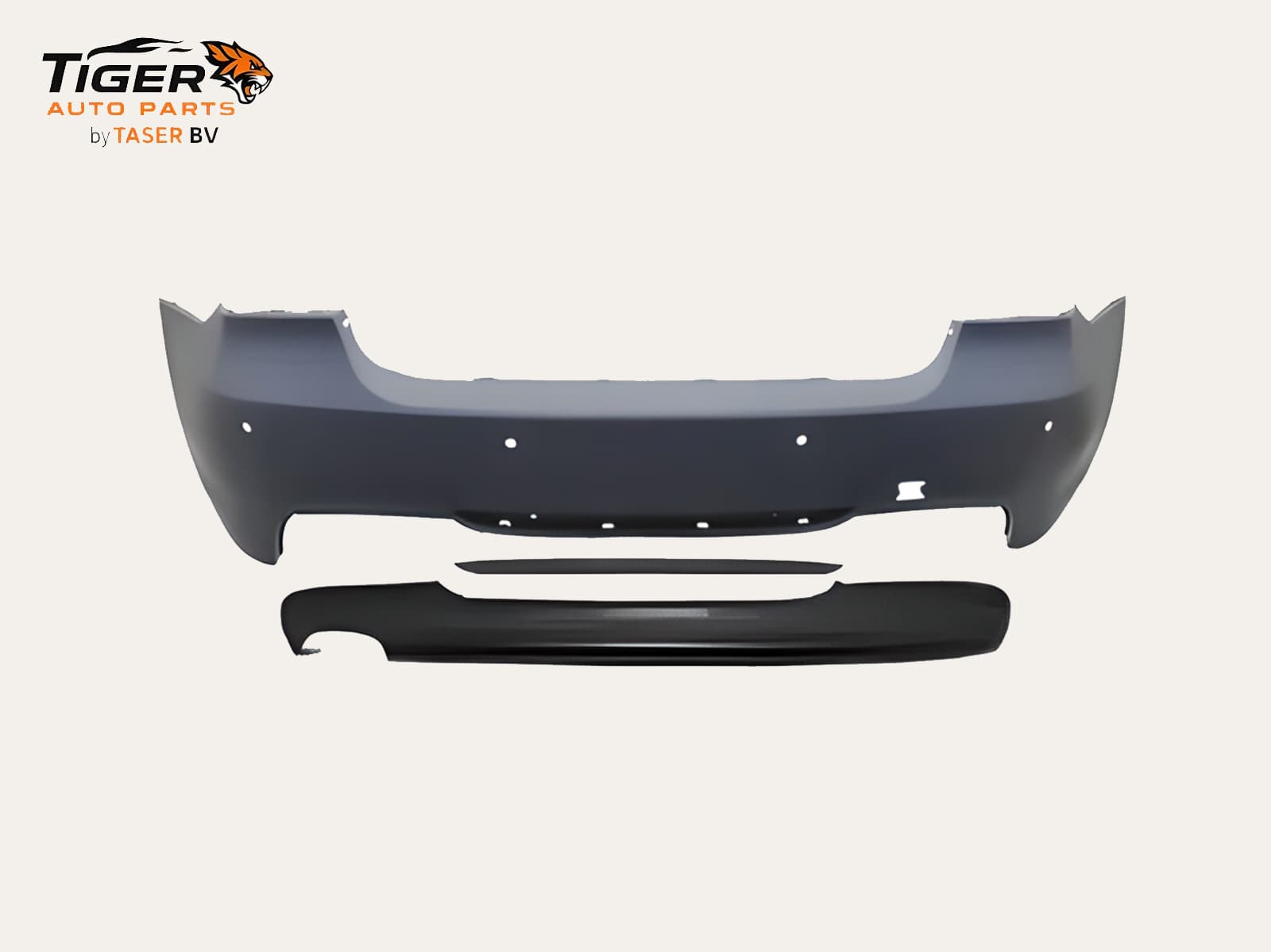 BMW 3-SERIE E90 SEDAN 05-11 ACHTERBUMPER COMPLETE MET PDC, DUBBELE UITLAAT M-TECH