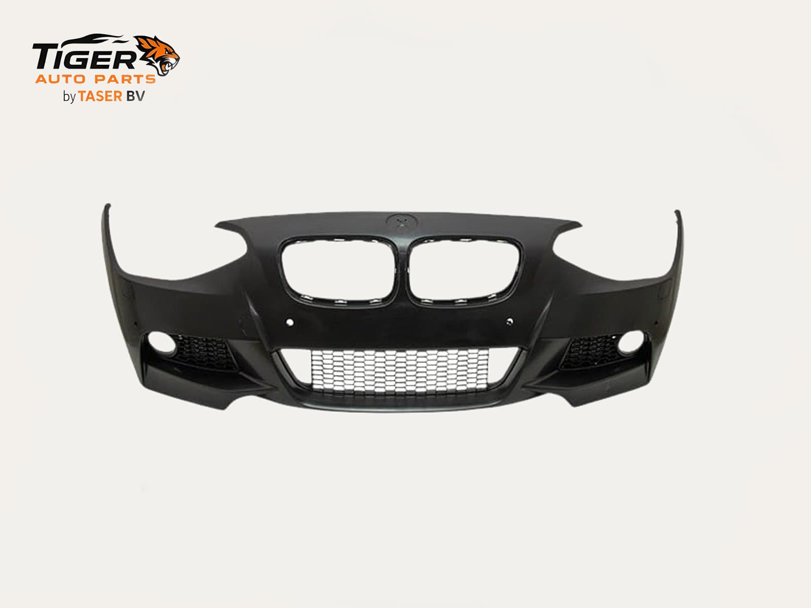 BMW 1-SERIE F20-F21 11-14 VOORBUMPER COMPLETE M-TECH MET KOPLAMPSPROEIERS EN PARKEERSENSOR-GATEN