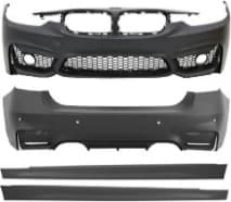 BMW 3-SERIE F30 12-18 BODY KIT ///M3 CHINA-TYPE BODYKIT: ACHTERBUMPER MET KOPLAMPSPROEIERS, MISTLAMPGATEN, PDC ACHTER, DUBBELE UITLAAT, INCLUSIEF SIDESKIRTS