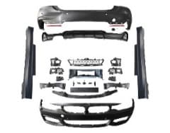 BMW 4-SERIE F36 14-20 BODY KIT M-TECH BODYKIT: VOOR- & ACHTERBUMPER MET KOPLAMPSPROEIERS, PARKEERSENSOR-GATEN VOOR & ACHTER, DUBBELE UITLAAT + SIDESKIRTS