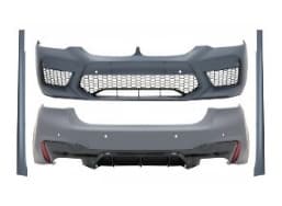 BMW 5-SERIE G30 17-19 BODY KIT ///M5-STIJL BODYKIT: VOOR- & ACHTERBUMPER MET PARKEERSENSOR-GATEN VOOR & ACHTER, DUBBELE UITLAAT + SIDESKIRTS