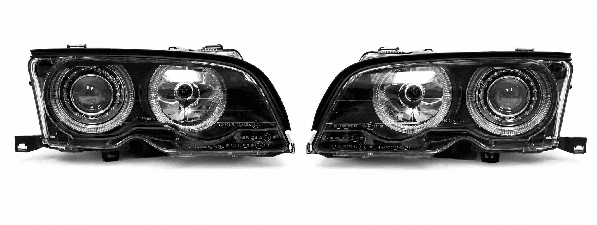 BMW E46 Coupé koplampen set zwart projector 1999-2001