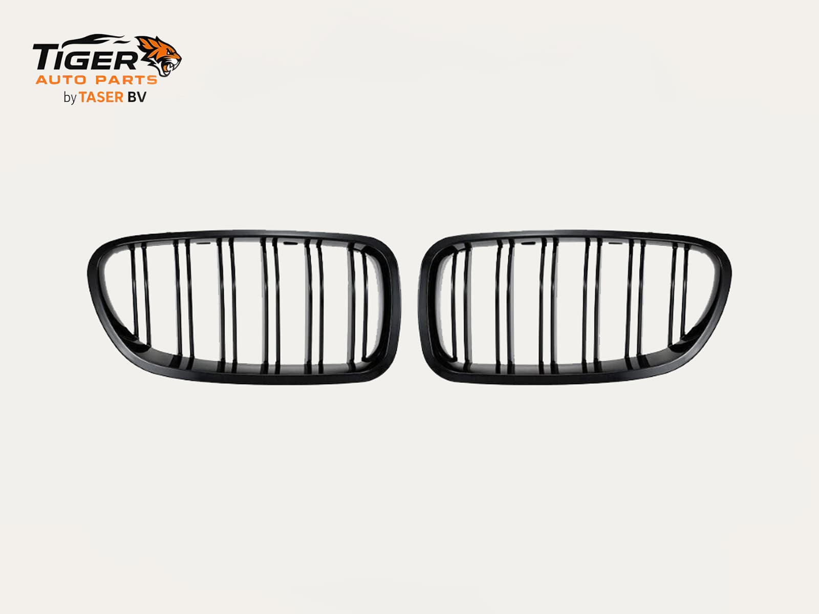 BMW F10 / F11 2013-2017 dubbelspijls glanzend zwarte grillen