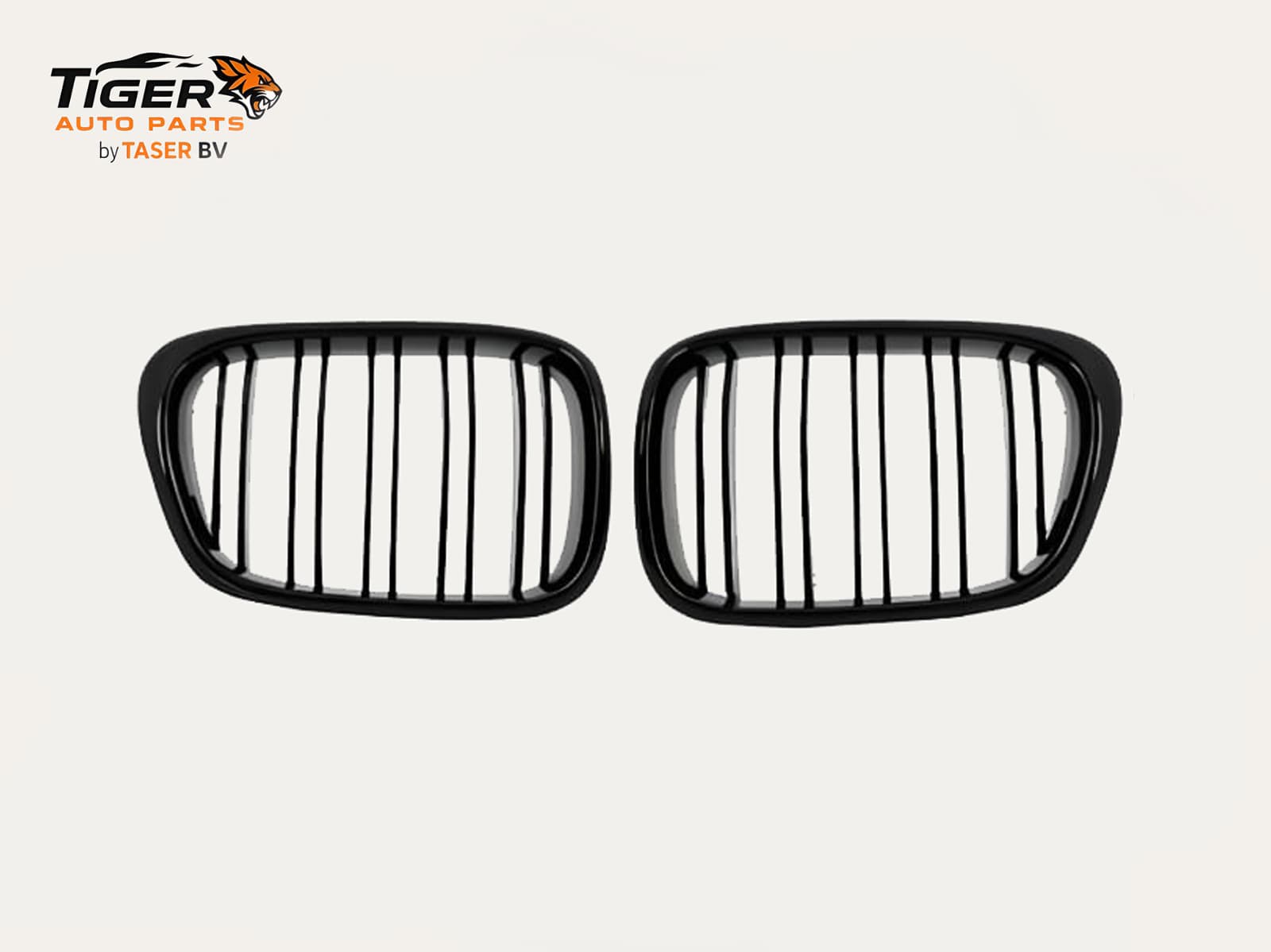 BMW 5-SERIE E39 96-02 Dubbelspijls glanzend zwarte grillen SEDAN / TOURING